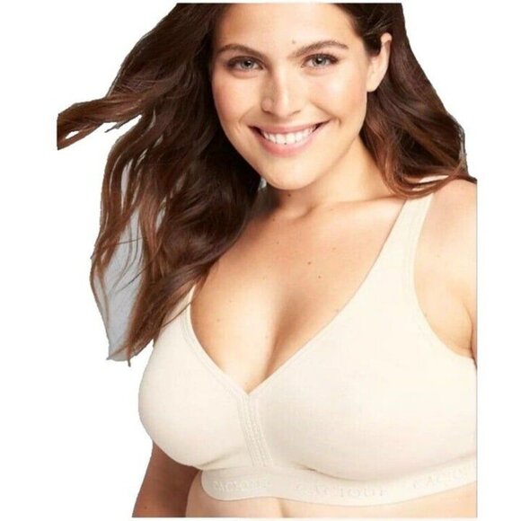 Cacique Lane Bryant Womens Bra Cotton Lightly Lined No Wire Size 52C Beige - Picture 7 of 9